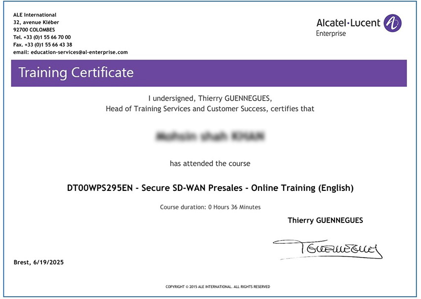 Certificates