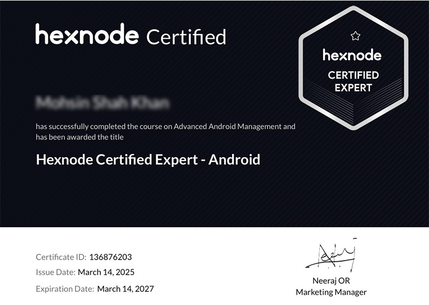 Certificates